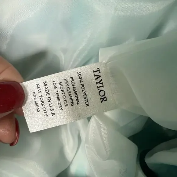 Lily & Taylor Couture Blue Jacquard Floral 2 Piece Skirt Suit Set Womens Size 14 - Picture 15 of 15